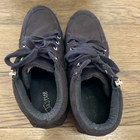 Girls justice black boots size 7 - Picture 6 of 9